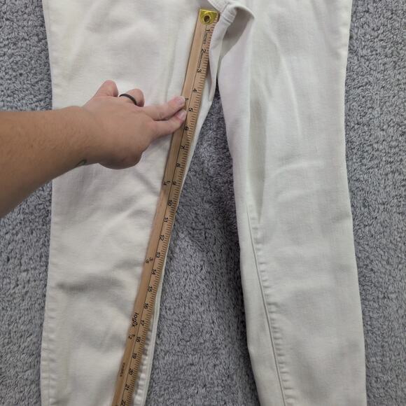 ATHLETA Sculptek Skinny Jeans White Ivory Women's Size 6T Tall Stretch 29x30 - Picture 6 of 15